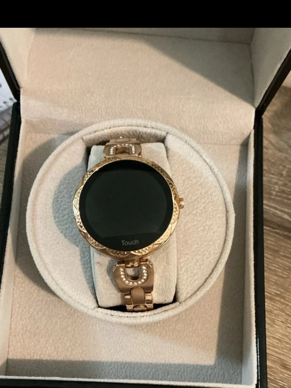 Smart Bracelet Rose Gold Fitness Smartwatch w/ Charger & Box Works with app EUC
